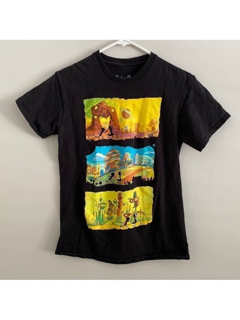 Rick & Morty adult swim black graphic T-shirt